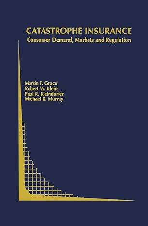 catastrophe insurance consumer demand markets and regulation 1st edition martin f grace ,robert w klein ,paul