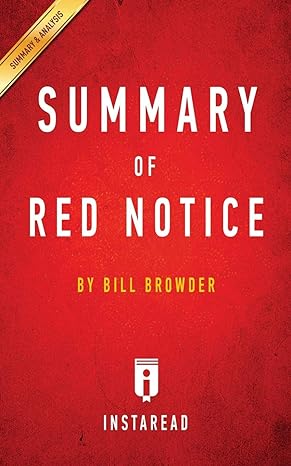summary of red notice by bill browder includes analysis 1st edition instaread summaries 1945251751,