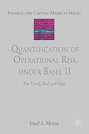 quantification of operational risk under basel ii the good bad and ugly 1st edition i moosa 1349308226,