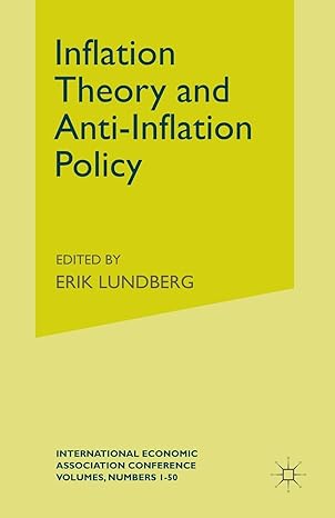 inflation theory and anti inflation policy 1st edition erik lundberg 134903262x, 978-1349032624