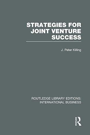 strategies for joint venture success 1st edition j peter killing 0415752051, 978-0415752053