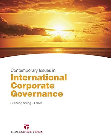 contemporary issues in international corporate governance 1st edition suzanne young 0734610718, 978-0734610713