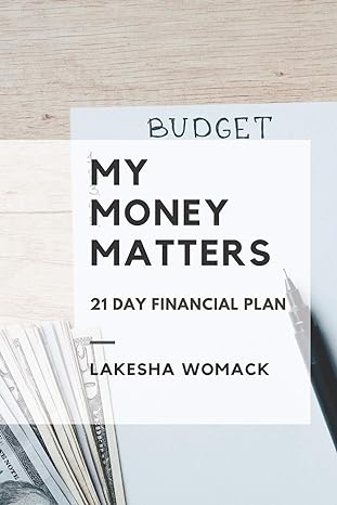 my money matters 21 day financial plan 1st edition lakesha womack b086y4f6x8, 979-8636675730
