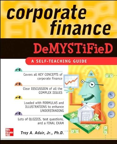 Corporate Finance Demystified   By T Adair
