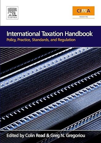 international taxation handbook policy practice standards and regulation 1st edition greg n gregoriou ,colin