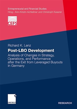 post lbo development analysis of changes in strategy operations and performance after the exit from leveraged