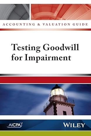 accounting and valuation guide testing goodwill for impairment 1st edition aicpa 1937352803, 978-1937352806