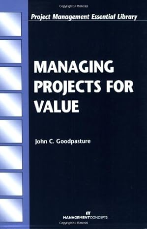managing projects for value 1st edition john c goodpasture 1567261388, 978-1567261387