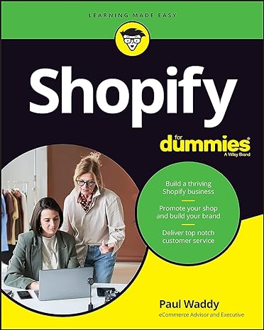shopify for dummies 1st edition paul waddy 073039445x, 978-0730394457