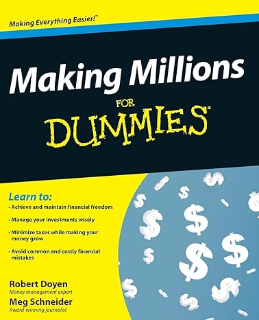 making millions for dummies 1st edition robert doyen ,meg schneider 0470276746, 978-0470276747
