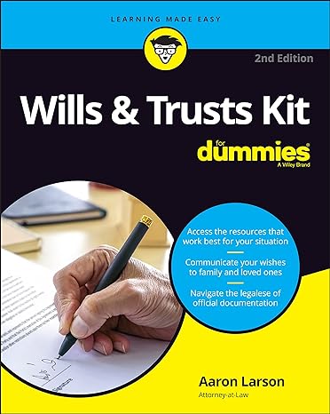 wills and trusts kit for dummies 2nd edition aaron larson 1119832187, 978-1119832188