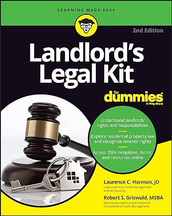 landlord s legal kit for dummies 2nd edition robert s. griswold ,laurence c. harmon 1119896347, 978-1119896340
