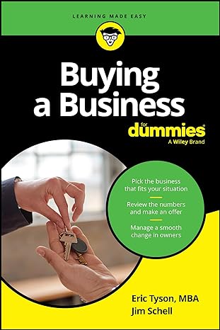 buying a business for dummies 1st edition eric tyson 1394245750, 978-1394245758