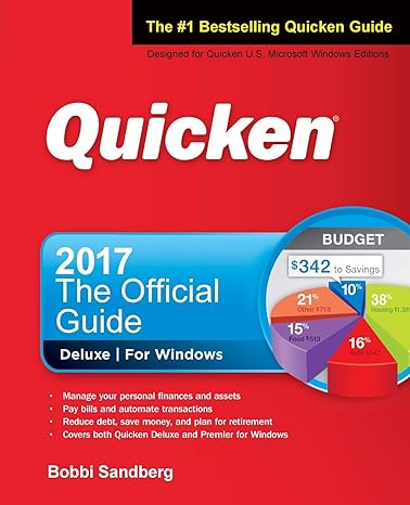 quicken 2017 the official guide 7th edition bobbi sandberg