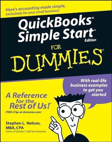 quickbooks simple start for dummies 1st edition mba stephen l. nelson 0764574620, 978-0764574627