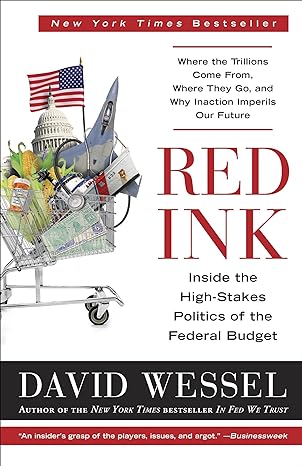 red ink inside the high stakes politics of the federal budget 1st edition david wessel 0770436161,