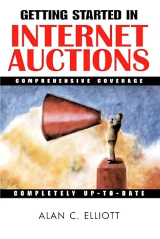 getting started in internet auctions 1st edition alan c elliott 0471380873, 978-0471380870