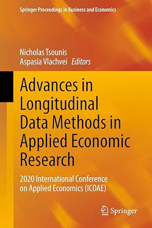 advances in longitudinal data methods in applied economic research 2020 international conference on applied