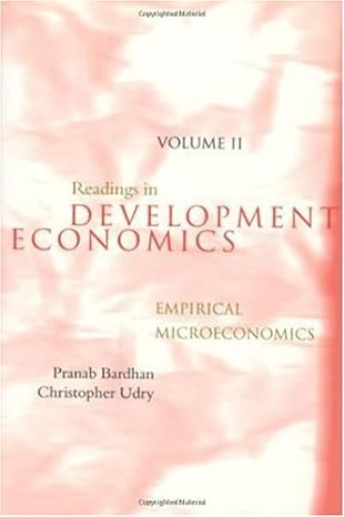 readings in development economics empirical microeconomics 1st edition pranab bardhan ,christopher udry