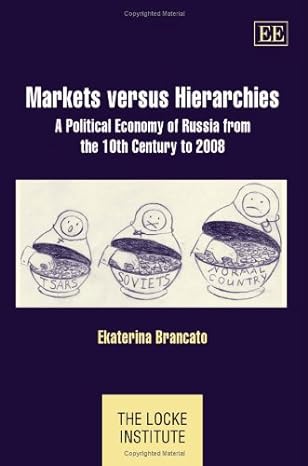 markets versus hierarchies a political economy of russia from the 10th century to 2008 1st edition ekaterina