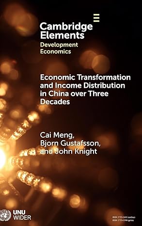 economic transformation and income distribution in china over three decades 1st edition cai meng ,bjorn