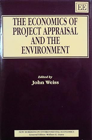 the economics of project appraisal and the environment 1st edition john weiss 1852786787, 978-1852786786
