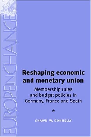 reshaping economic and monetary union membership rules and budget policies in germany france and spain 1st