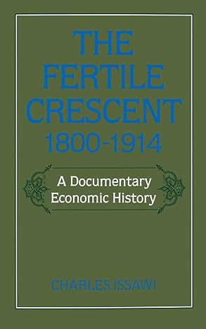 the fertile crescent 1800 1914 a documentary economic history 1st edition charles issawi 0195049519,
