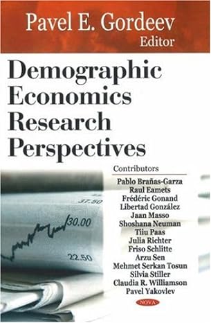 demographic economics research perspectives 1st edition parvel e gordeev 1604560541, 978-1604560541