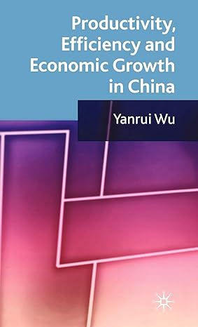 productivity efficiency and economic growth in china 2008th edition y wu 0230202128, 978-0230202122