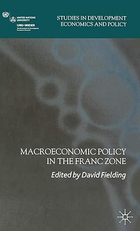 macroeconomic policy in the franc zone 1st edition d fielding 1403949522, 978-1403949523