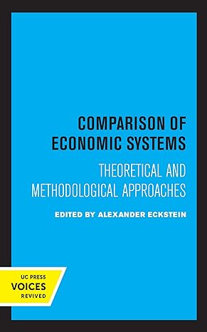 comparison of economic systems theoretical and methodological approaches 1st edition alexander eckstein