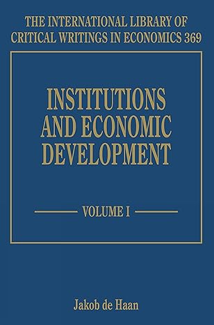institutions and economic development 1st edition jakob de haan 1788118847, 978-1788118842