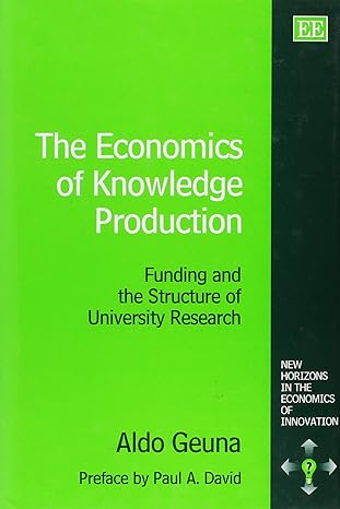 the economics of knowledge production funding and the structure of university research 1st edition aldo geuna