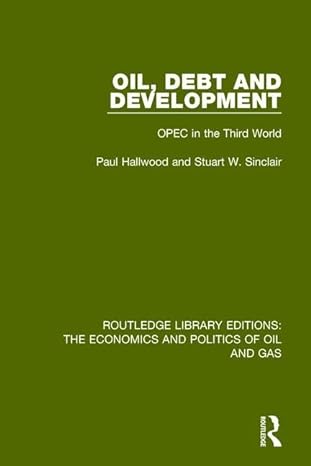 oil debt and development opec in the third world 1st edition paul hallwood ,stuart sinclair 1138643165,