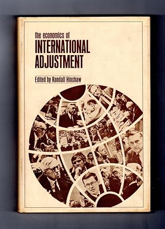 economics of international adjustment 1st edition professor randall hinshaw 0801812046, 978-0801812040