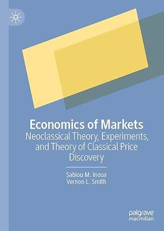economics of markets neoclassical theory experiments and theory of classical price discovery 1st edition