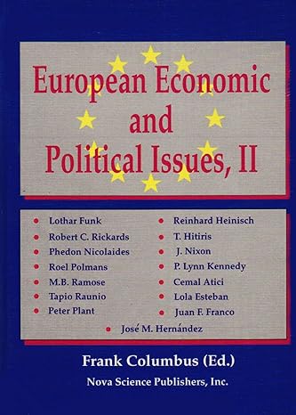 european economic and political issues ii uk edition frank columbus 1560727934, 978-1560727934