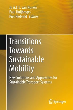 transitions towards sustainable mobility new solutions and approaches for sustainable transport systems 1st