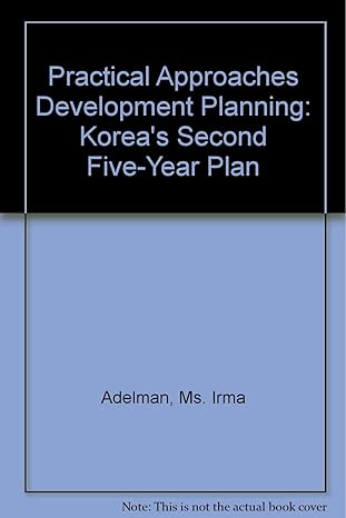 practical approaches development planning koreas second five year plan 2nd edition ms irma adelman