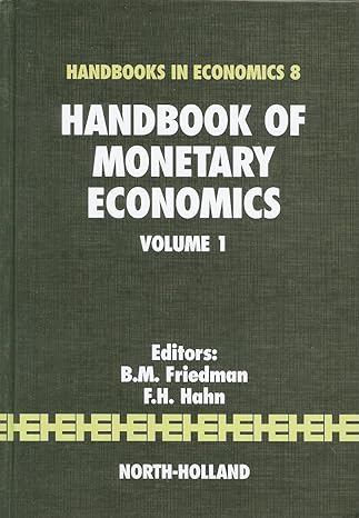 handbook of monetary economics vol 1 1st edition benjamin m friedman ,f h hahn 0444880259, 978-0444880253