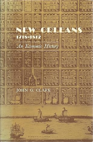 new orleans 1718 1812 an economic history 1st edition john garretson clark 0807103462, 978-0807103463