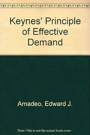 keyness principle of effective demand 1st edition edward j amadeo 1852781483, 978-1852781484