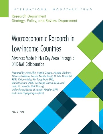 macroeconomic research in low income countries advances made in five key areas through a dfid imf