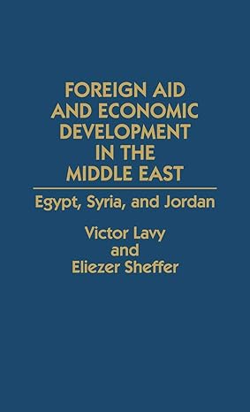 foreign aid and economic development in the middle east egypt syria and jordan 1st edition victor lavy