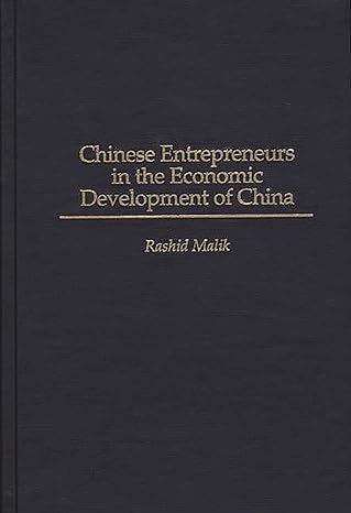 chinese entrepreneurs in the economic development of china 1st edition rashid malik 0275958485, 978-0275958480