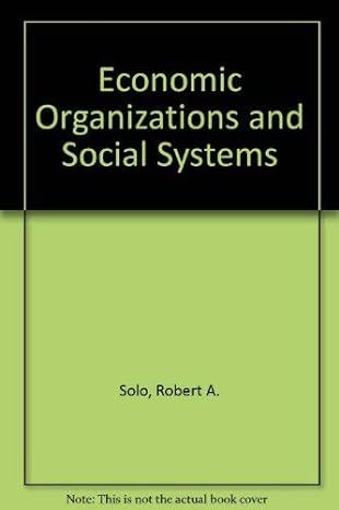 economic organizations and social systems 1st edition robert a solo 0472097237, 978-0472097234