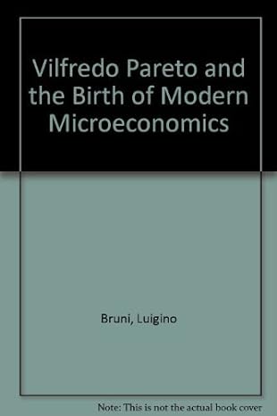 vilfredo pareto and the birth of modern microeconomics 1st edition luigino bruni 1840645326, 978-1840645323