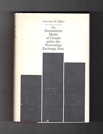 an econometric model of canada under the fluctuating exchange rate 1st edition lawrence h officer 0674225007,