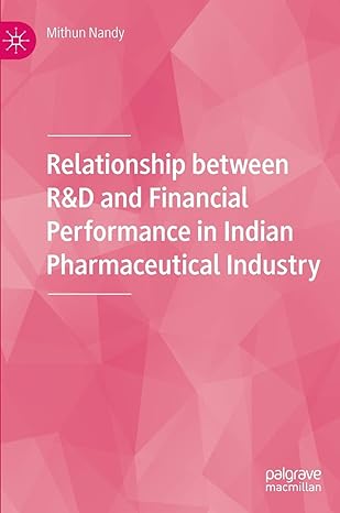 relationship between randd and financial performance in indian pharmaceutical industry 1st edition mithun